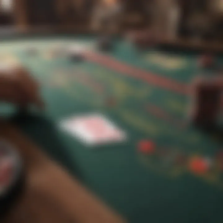 Illustration of a blackjack table setup