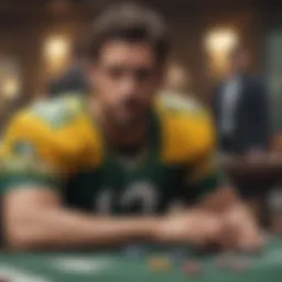 Aaron Rodgers analyzing game statistics