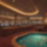 Luxurious casino interior on a cruise ship