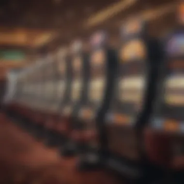 Exciting slot machines lined up in a modern casino