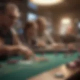 Virtual poker table showcasing video poker gameplay