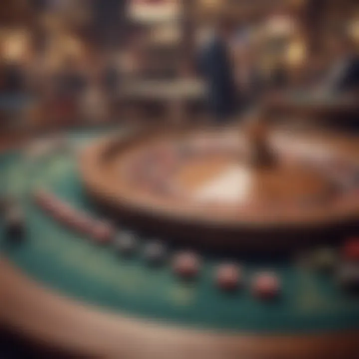 A close-up of classic casino games like roulette and blackjack, exemplifying the thrill of gaming.