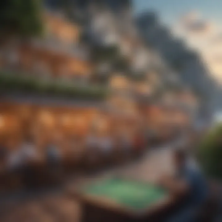 A vibrant cultural scene on the Isle of Capri, depicting the unique blend of lifestyle and gaming.