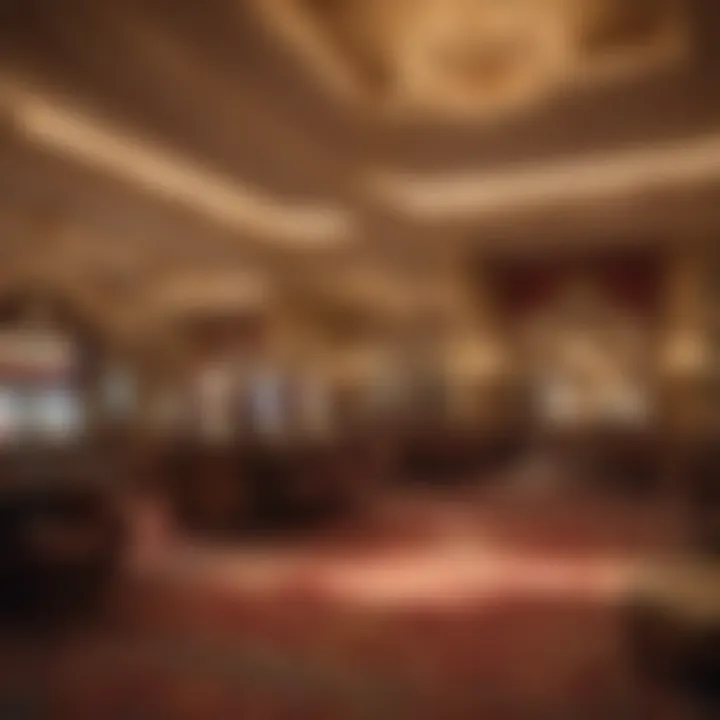 Opulent interior design of a luxury casino