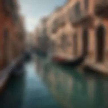 A breathtaking view of the canals and gondolas at the Venetian.