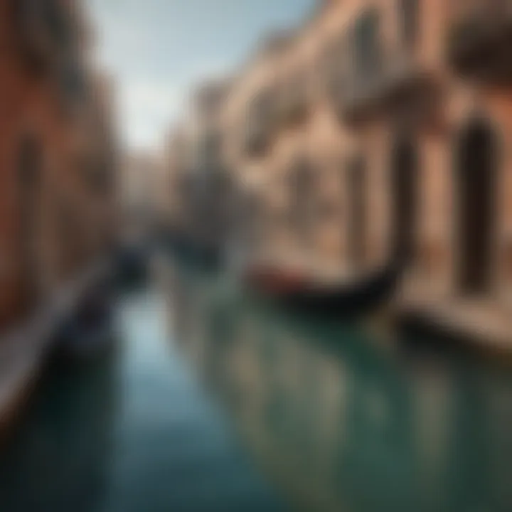 A breathtaking view of the canals and gondolas at the Venetian.