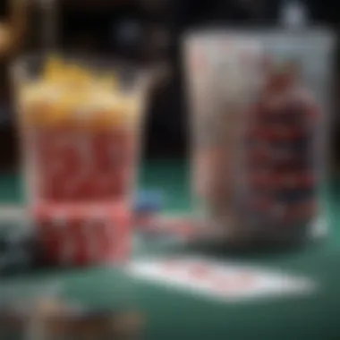 A close-up of poker chips and cards reflecting the essence of the game