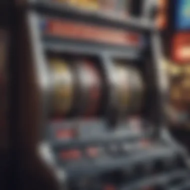 Detailed view of high stakes slot machine interface