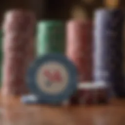 Visual representation of poker chips stacked