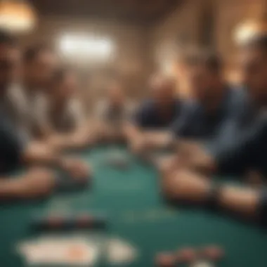 Illustration of a community event in a poker game