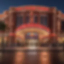 Exterior view of Red Rock Station Casino showcasing its vibrant architecture and neon lights