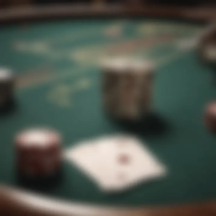 Poker table highlighting strategic betting