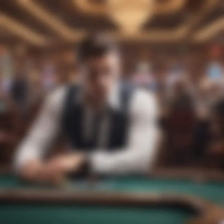 Conceptual image of a player looking concerned at a casino table